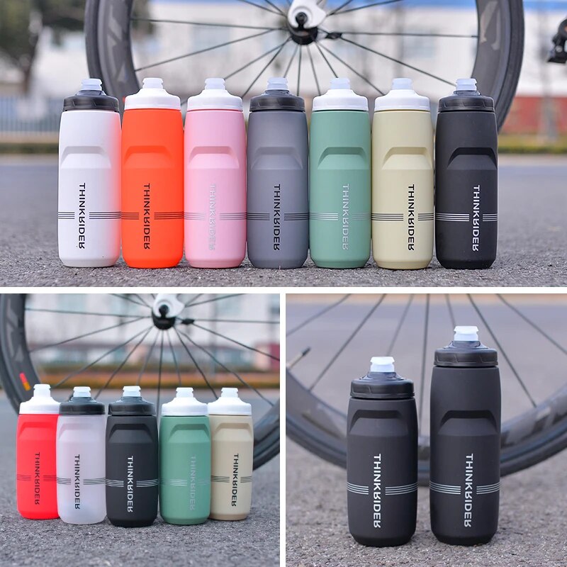 ThinkRider-botella de agua para bicicleta de montaña y carretera, botella de plástico portátil de gran capacidad para deportes al aire libre, 620ml/750ml
