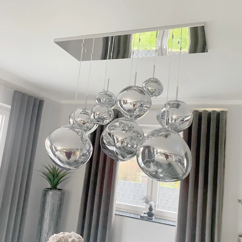 Modern Glass Lava LED Pendant Lights Lighting Diningroom Loft Lamps Light Home Living Room Indoor Decor Hanging Lamps