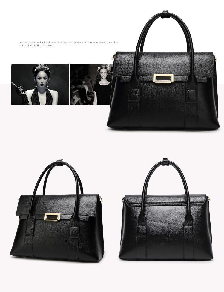 Maleta de couro genuíno para mulheres, bolsas de grande capacidade, bolsa de ombro de couro, sacos mensageiro portáteis, moda feminina, nova, 2024