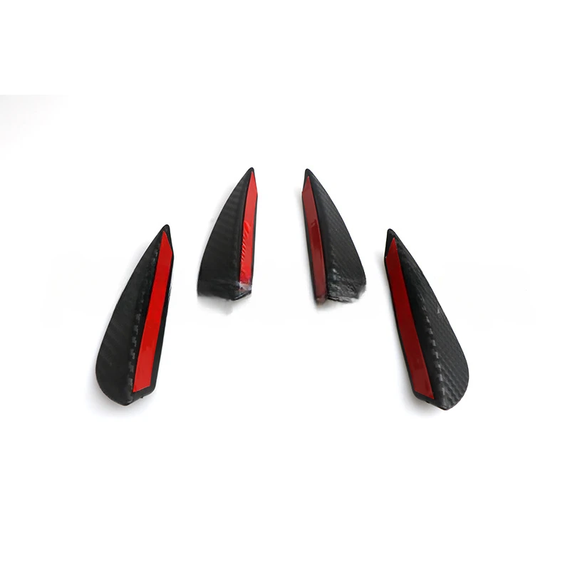 4/6 個フロントバンパーリップ装飾ディフューザースプリッターフィンボディスポイラーカナード自動修正カナード外装部品ユニバーサル