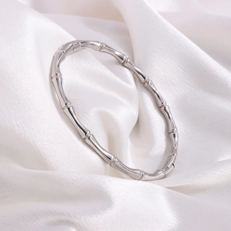 Bracelet en bambou en acier inoxydable pour filles, recherche chaude haut de gamme, nouveau design Ins, bracelet polyvalent, 1PC