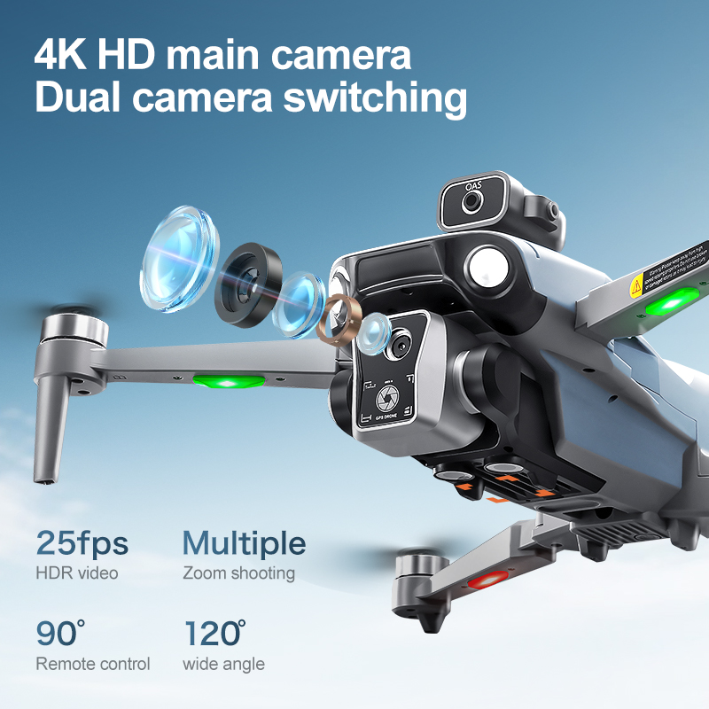 K19 Max 360 ° Évitement d'obstacles au Laser, prise de vue panoramique, positionnement GPS 5G, positionnement du flux optique, dispositif Airdrop RC, jouets de Drone