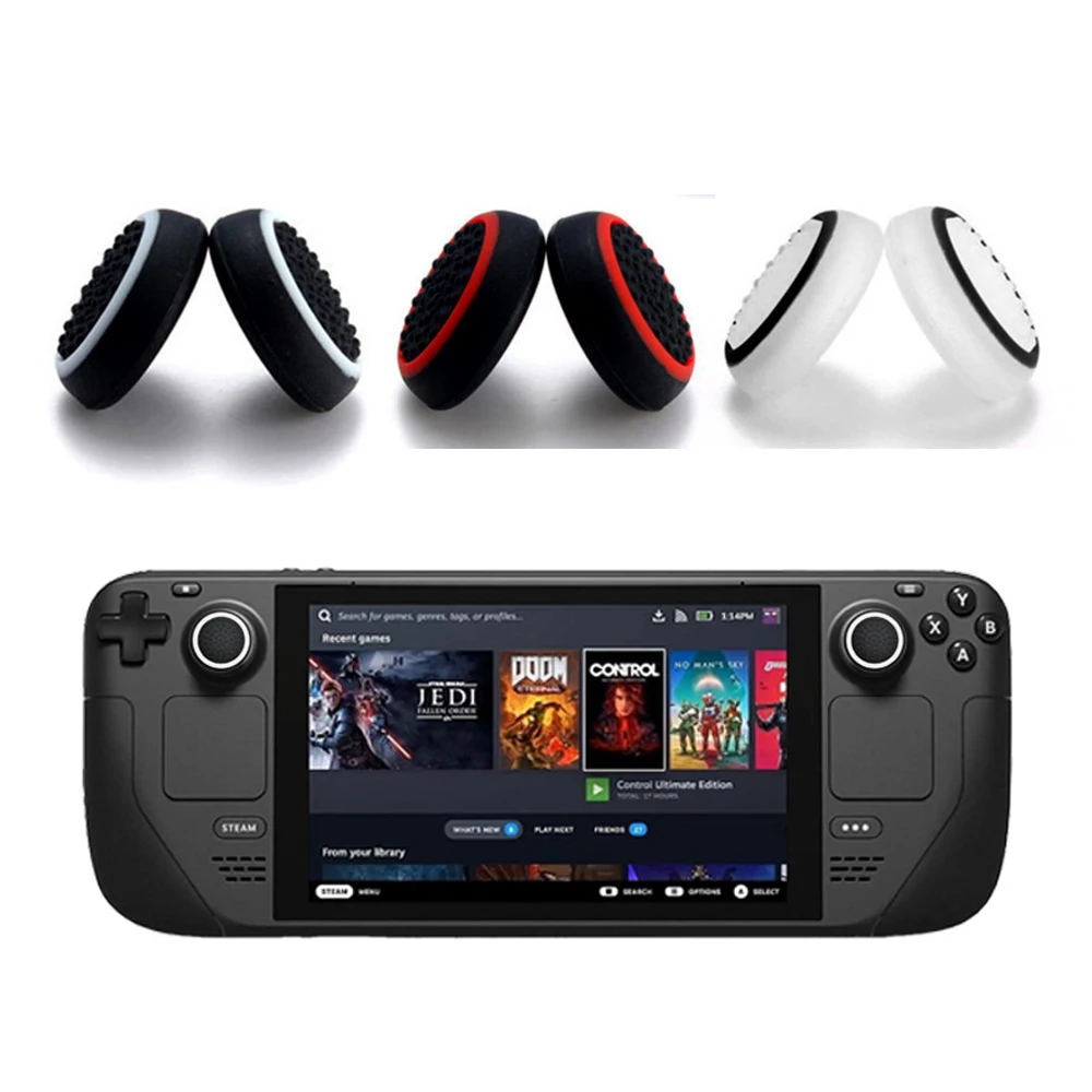 Tapa de agarre de palo de pulgar suave de silicona, Protector de cubierta de Joystick para Steam Deck/Oled para consola de juegos ASUS ROG Ally X