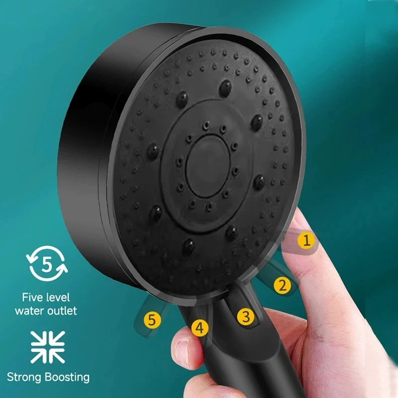 5 Modes Shower Head High Pressure Showerhead Portable Filter Rainfall Faucet Tap Bathroom Bath Home Innovative Accessories
