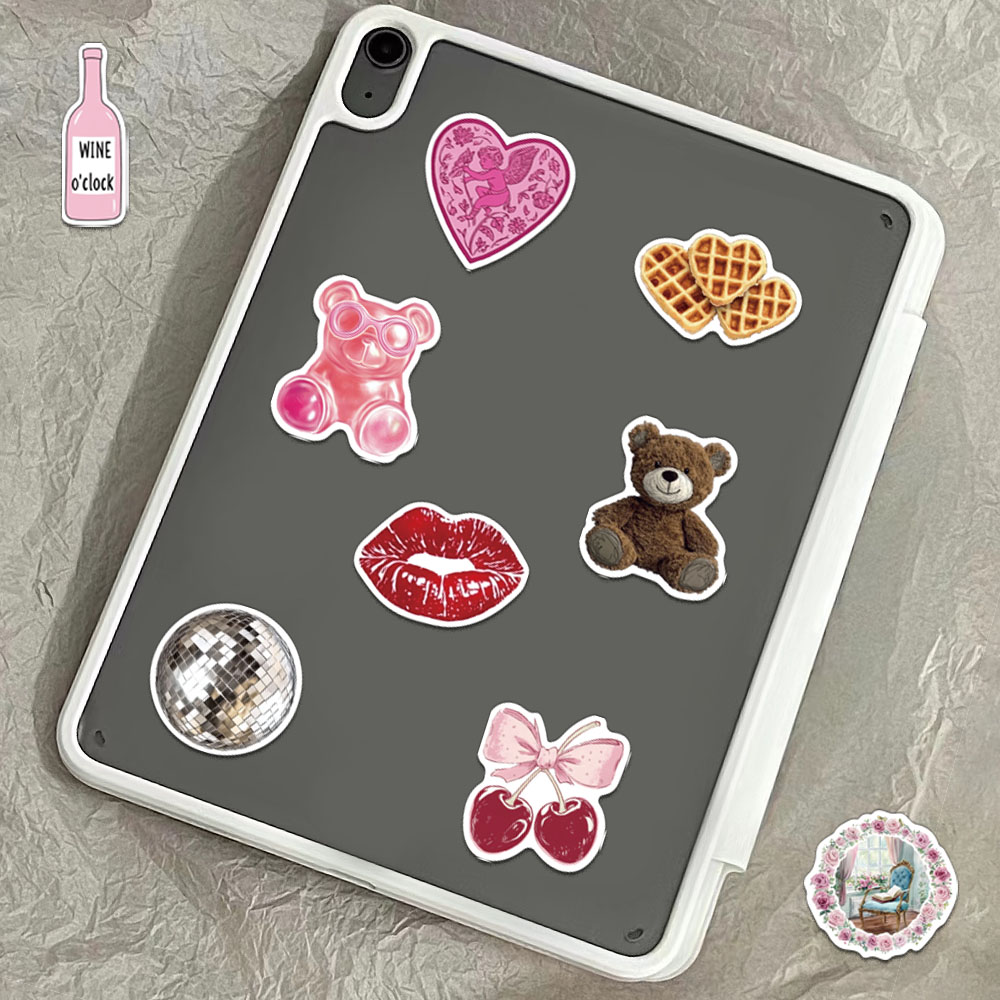 50PCS Creative Aesthetic Pinterest Retro Ins Style Stickers Handbooks Decorative Stickers DIY Helmets Phone Cases Stickers