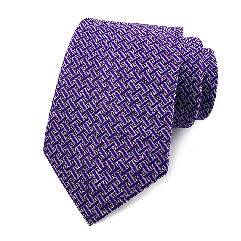 Nowy męski krawat 8CM w kropki, jednolite krawaty dla mężczyzn, dla pana młodego, drużby, żakardowy tkany ascot, krawat formalny biznesowy na przyjęcie