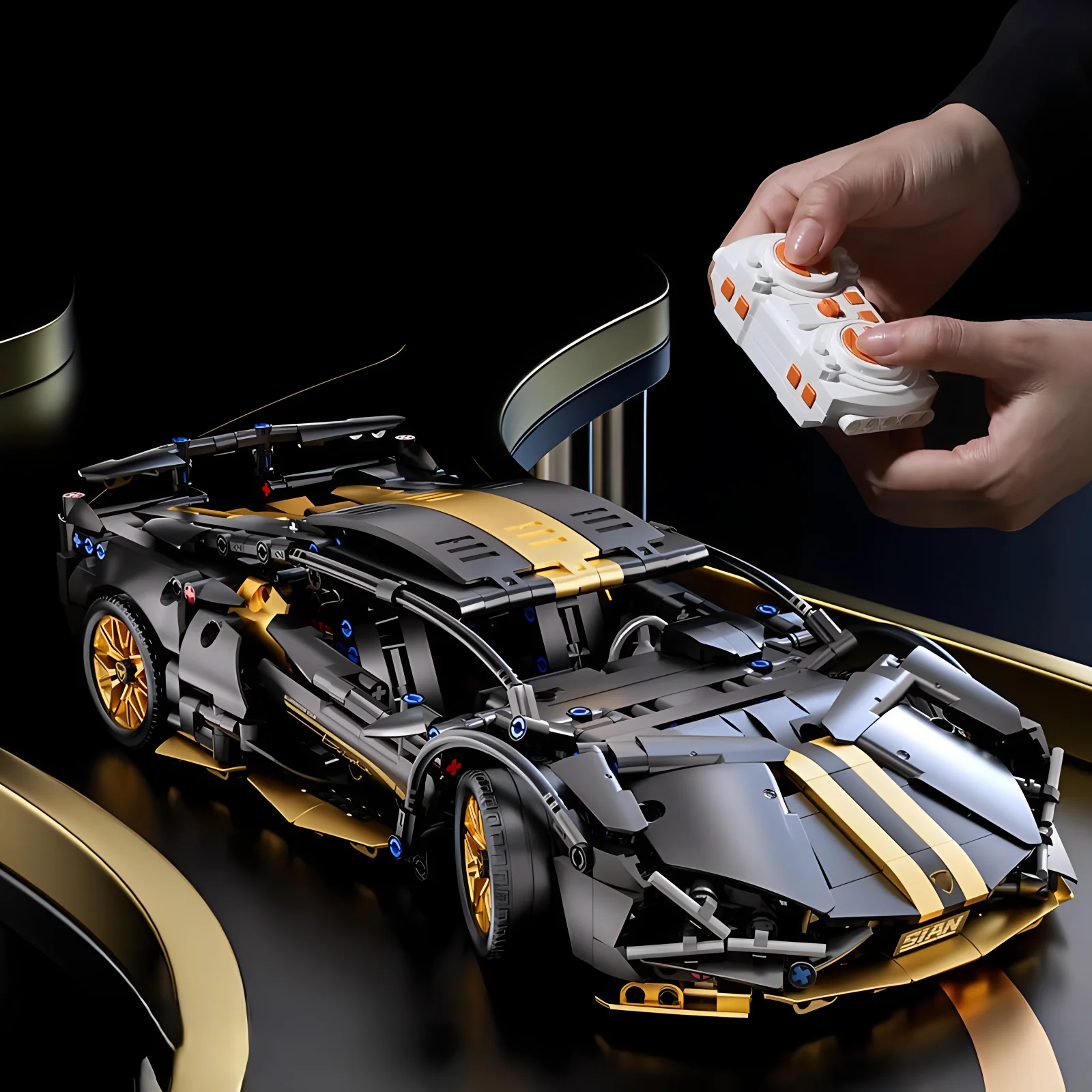 การวิเคราะห์ Racing กีฬารถบล็อกอาคาร Technic ผู้ใหญ่ 1:14 DIY Supercar อิฐปริศนาของเล่นเด็กผู้ใหญ่ของขวัญ (1280 + เม็ด)