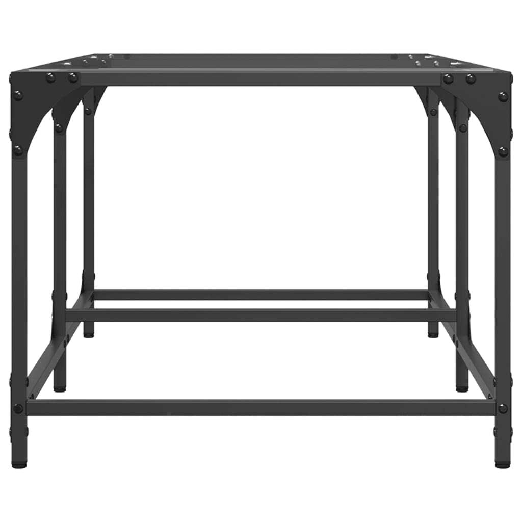 Salontafel van transparant glas 98.5x50x40 cm Modern woonkamermeubilair met stalen frame