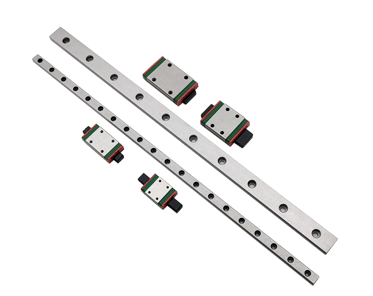 Guía lineal y 1 carro para impresora 3D, pieza de riel lineal en miniatura, MGN7C, MGN9C, MGN12H, MGN15C, MGN7H, MGN12C300/350/400mmMGN9H, 1 unidad