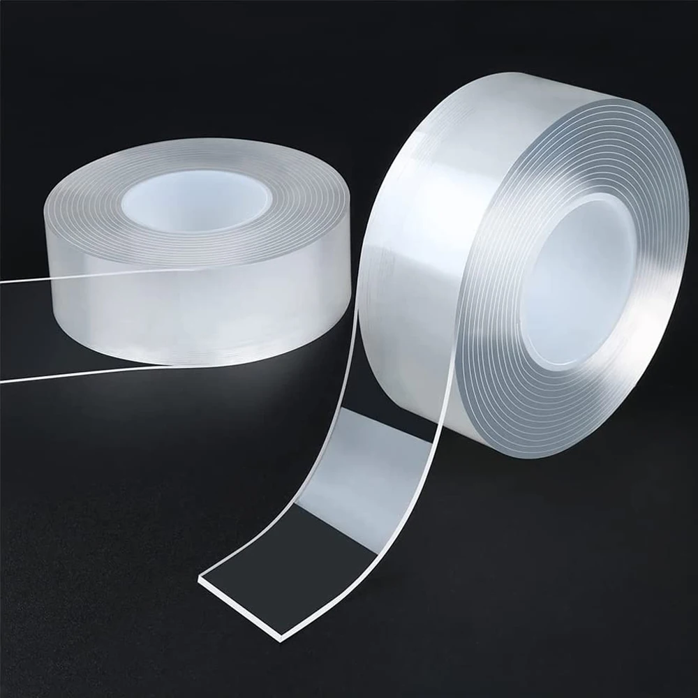 20-50mm Width Ultra Strong Adhesive Nano Tape High Viscosity Double Sided Tape Traceless Transparent Reusable Mounting Tape