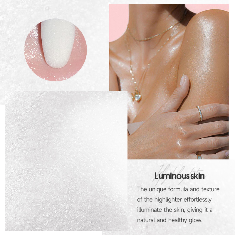 Diamond Highlighter Powder Waterproof High Gloss Glitter Body Bronzer Highlight Powder Face Contour Illuminator Makeup