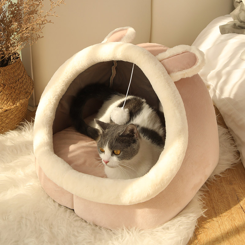 Tenda per animali domestici Letto grotta per gatti Cani di piccola taglia Letto per tenda per gatti autoriscaldante Capanna per gatti Comodo letto per dormire per animali pieghevole rimovibile lavabile
