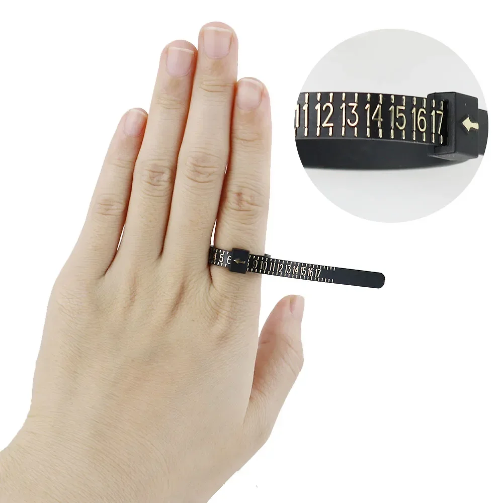 Plastic UK US EU JP HK Size Ring Size Measuring Tools Finger Gauge Ring Sizer Belt Measurement Tool Jewelry Accessories