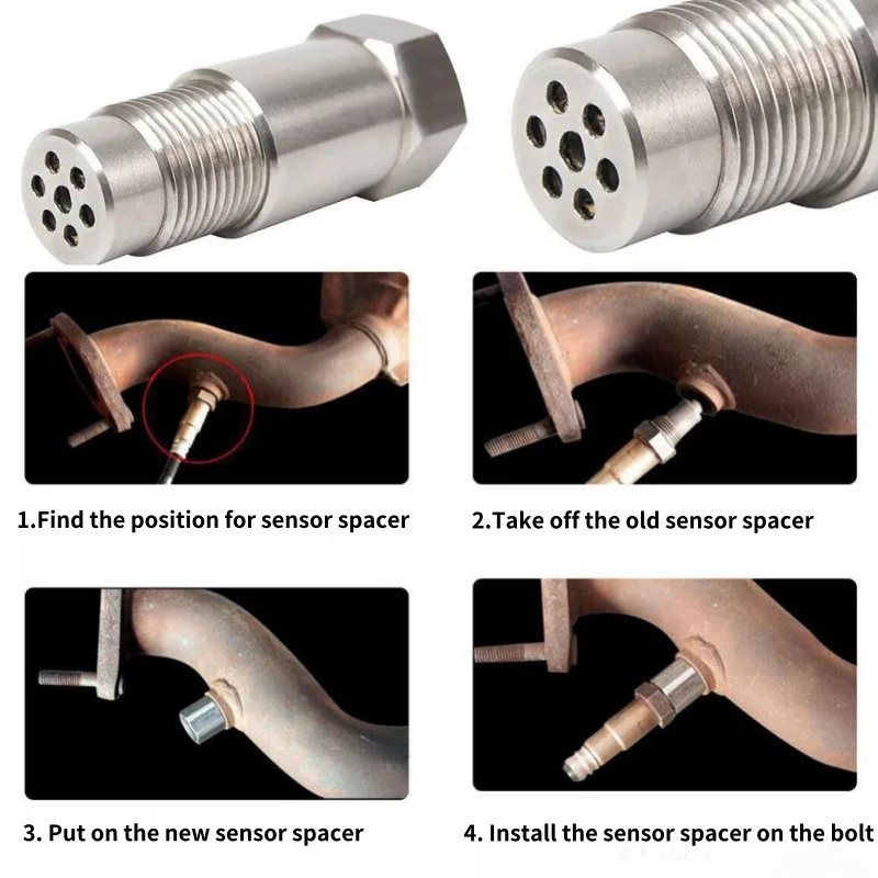 Universele Roestvrijstalen Ss304 Check Motor Licht Cel Mini Katalysator O2 Sensor Spacer Adapter M 18X1.5