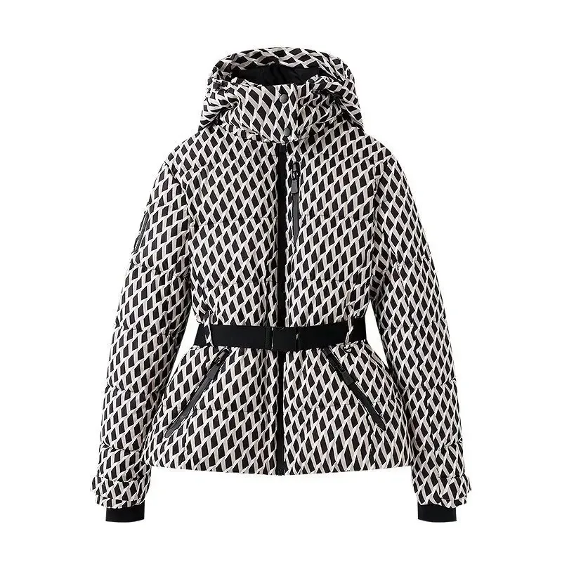 Veste à capuche en coton pour femmes, nouvelle mode, taille avec ceinture, pour les déplacements, chaude, coupe-vent, plus confortable à porter, 2025