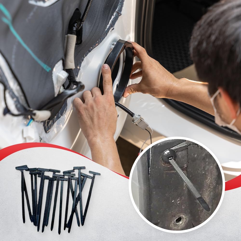 500/10 Pcs Nylon Universal Cable Tie Buckle Heavy Duty Self-Locking Nylon Zip Ties Holder Multipurpose Plastic Cable Ties Tool