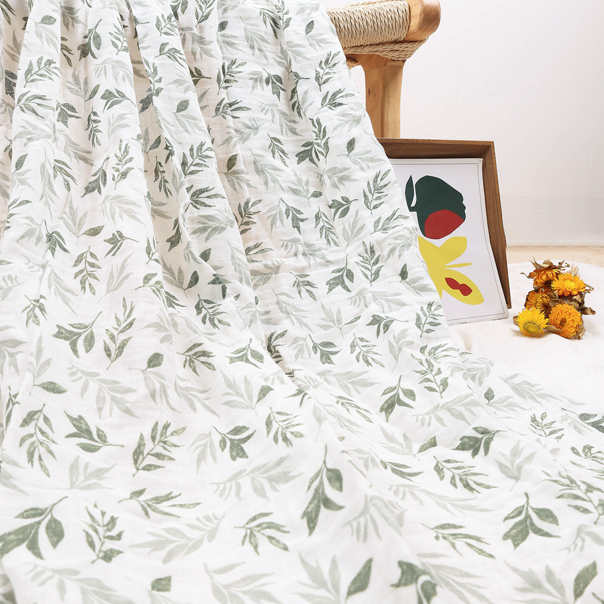 HappyFlute 120*110cmBaby муслиновые пеленки 100% хлопок Летние милые детские одеяла с принтом