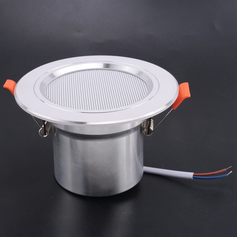 8Ohm 10W ลําโพงเพดานห้องน้ําอลูมิเนียมสามารถแฟชั่นลําโพงติดเพดานเพลงพื้นหลังระบบ