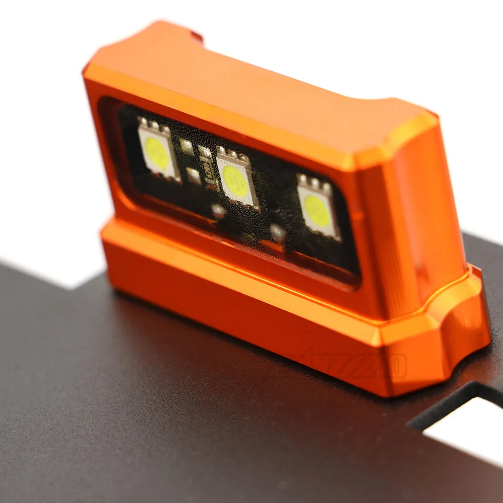 Soporte para matrícula de motocicleta, soporte de montaje de marco con luz para KTM Duke 250 390 2017 2018 2019 2020 2021 2022 2023
