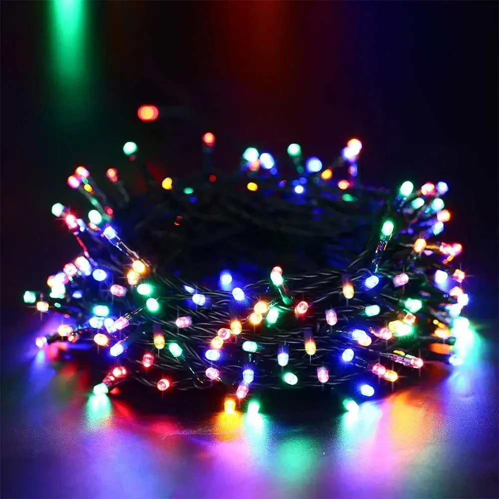 8 สีกลางแจ้งพลังงานแสงอาทิตย์สวน WARM/สีม่วง/RGB LED Strip String ไฟ Fairy โคมไฟพลังงานแสงอาทิตย์กันน้ํา Garland ตกแต่งคริสต์มาส