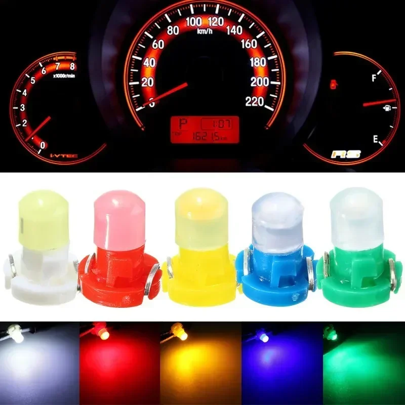 Luces LED para Panel de instrumentos de coche, lámpara de Control Central, luz de cuña, 12V, T3 T4.2 COB, 10 Uds.