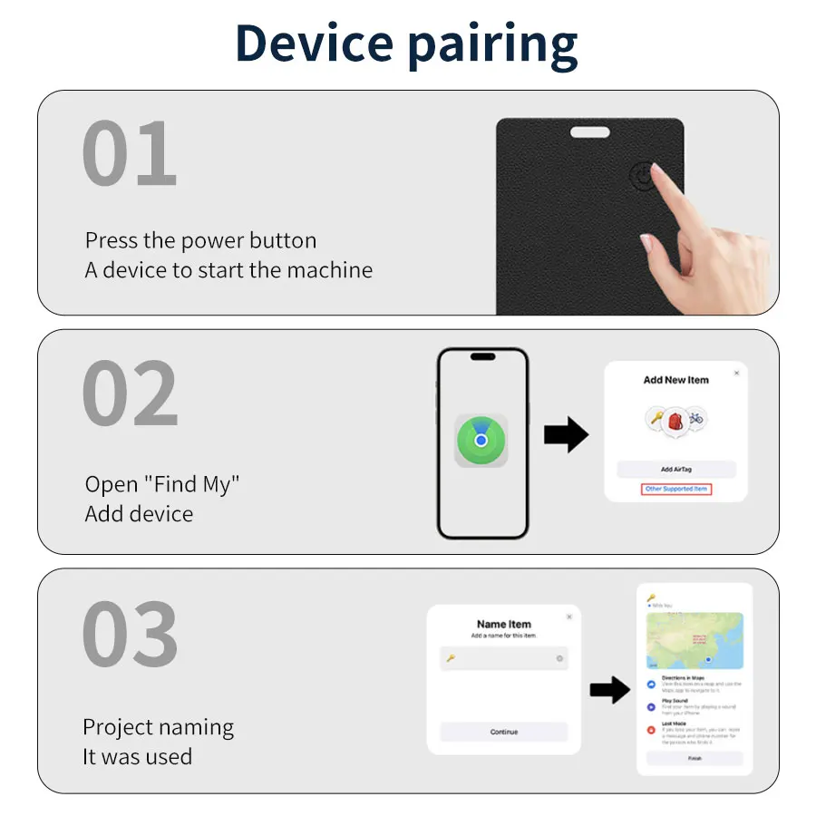 Akumulatorowy lokalizator GPS do iPhone'a IOS Smart Tag Find My App MFi Bluetooth Karta Anti-loss Globalny lokalizator Portfel Klucz
