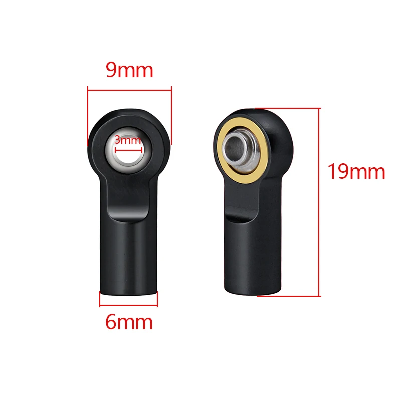 10 Chiếc Kim Loại M3 Nhôm Liên Kết Áo Cột Dây Cấp Bi Cho 1/10 RC Xe Bánh Xích Trục SCX10 D90 D110 sơn Mô Hình Chuyên Dụng Tamiya CC01 Đua Xe