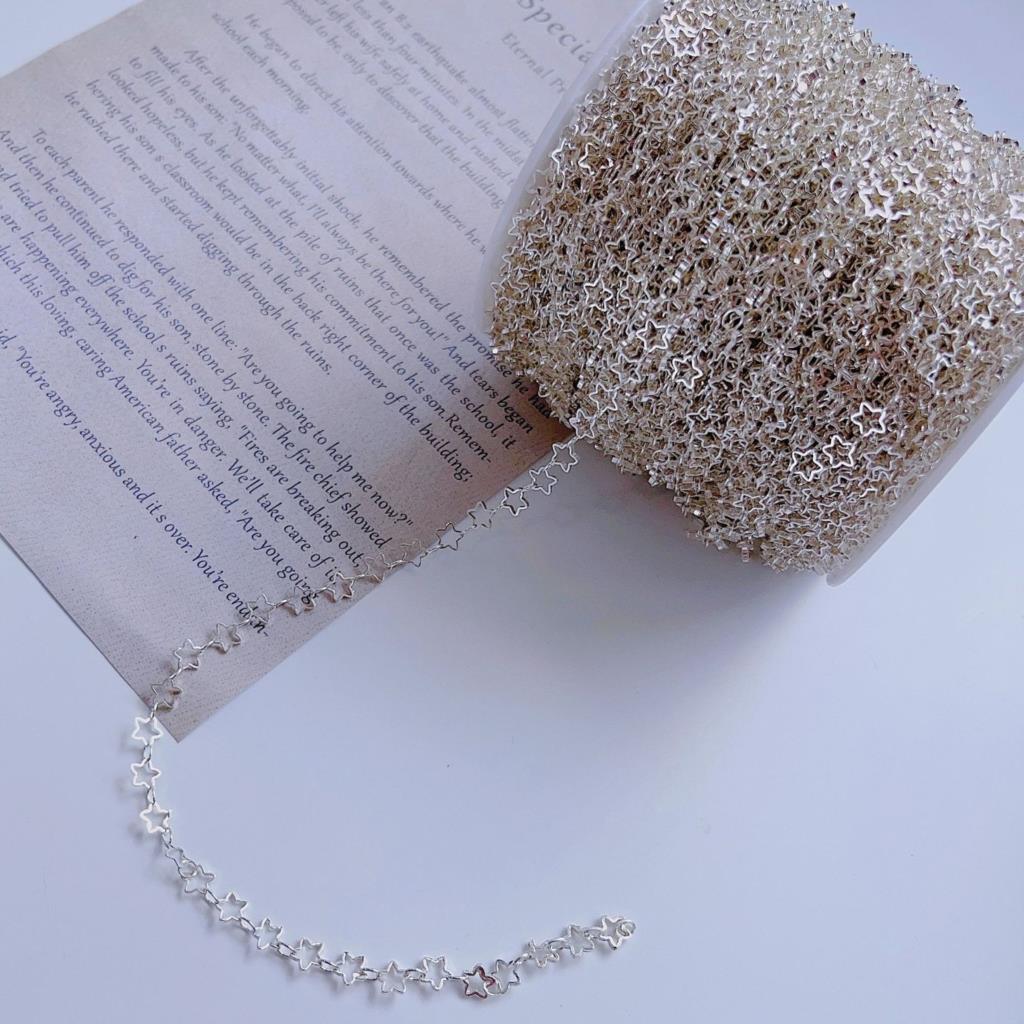 2 Mét 1 Mét Ngôi Sao Dây Chuyền Cho Neckalce Vòng Tay Trang Sức Làm Tự Làm Thành Phần Phụ Kiện Vàng Màu Dây Sỉ