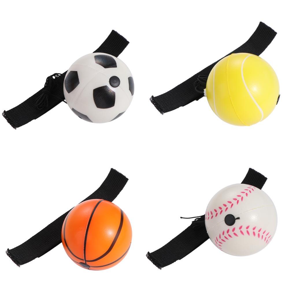 On String Elastic Bouncing Return Ball Boring Hand Ball Game Hand Rebound Ball Baseball Basketball