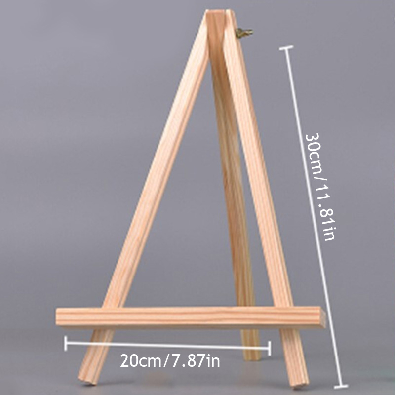 Mini caballete de madera Natural para niños, soporte de exhibición para trípode, mesa de reuniones, soporte para Tarjeta De Nombre, artesanía de exhibición de pintura, 1 Uds.