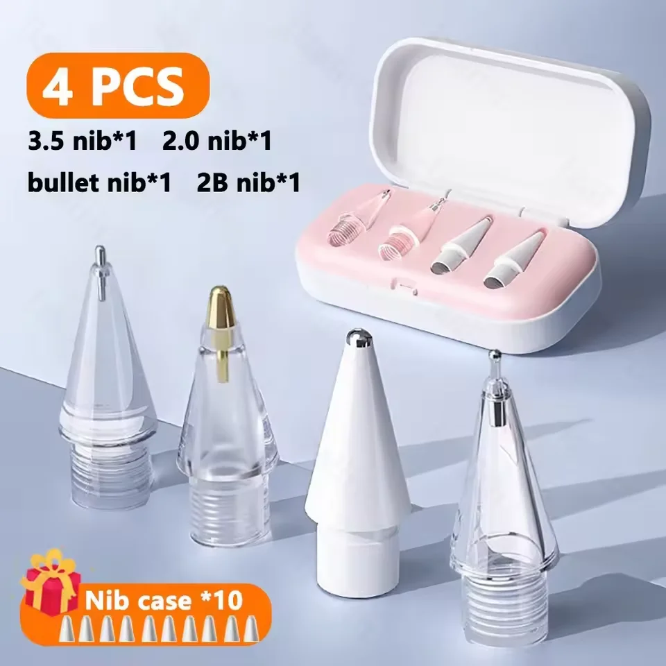 Vervanging voor Apple Pencil Nib Set (1e/2e generatie / USB-C-versie) Vervanging voor iPad Pro Stylus Hoge slijtvast opgewaardeerd