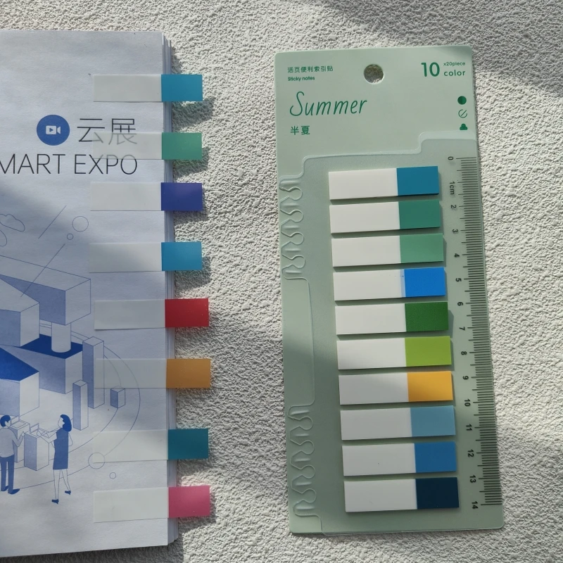 200/800 Sheets Morandi Color Index Memo Pad Loose-leaf Sticky Notes Page Flag Markers Book Tabs Sticker Stationery Supplies