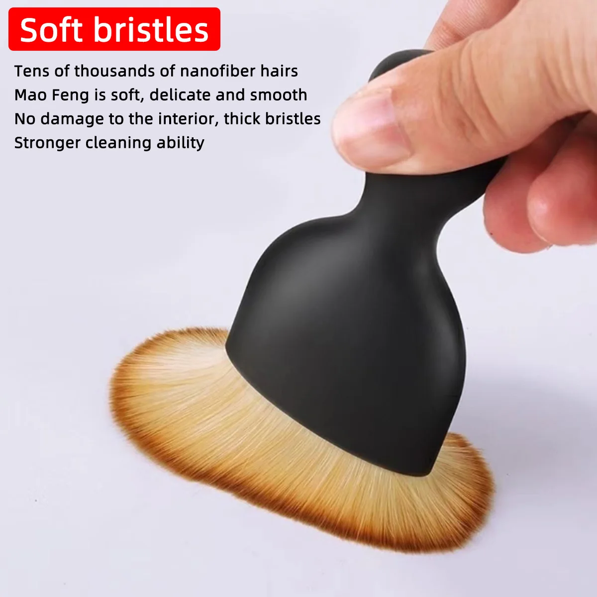 Car interior cleaning brush air conditioning vent soft bristle cleaning brushg dust removal detail brush tool