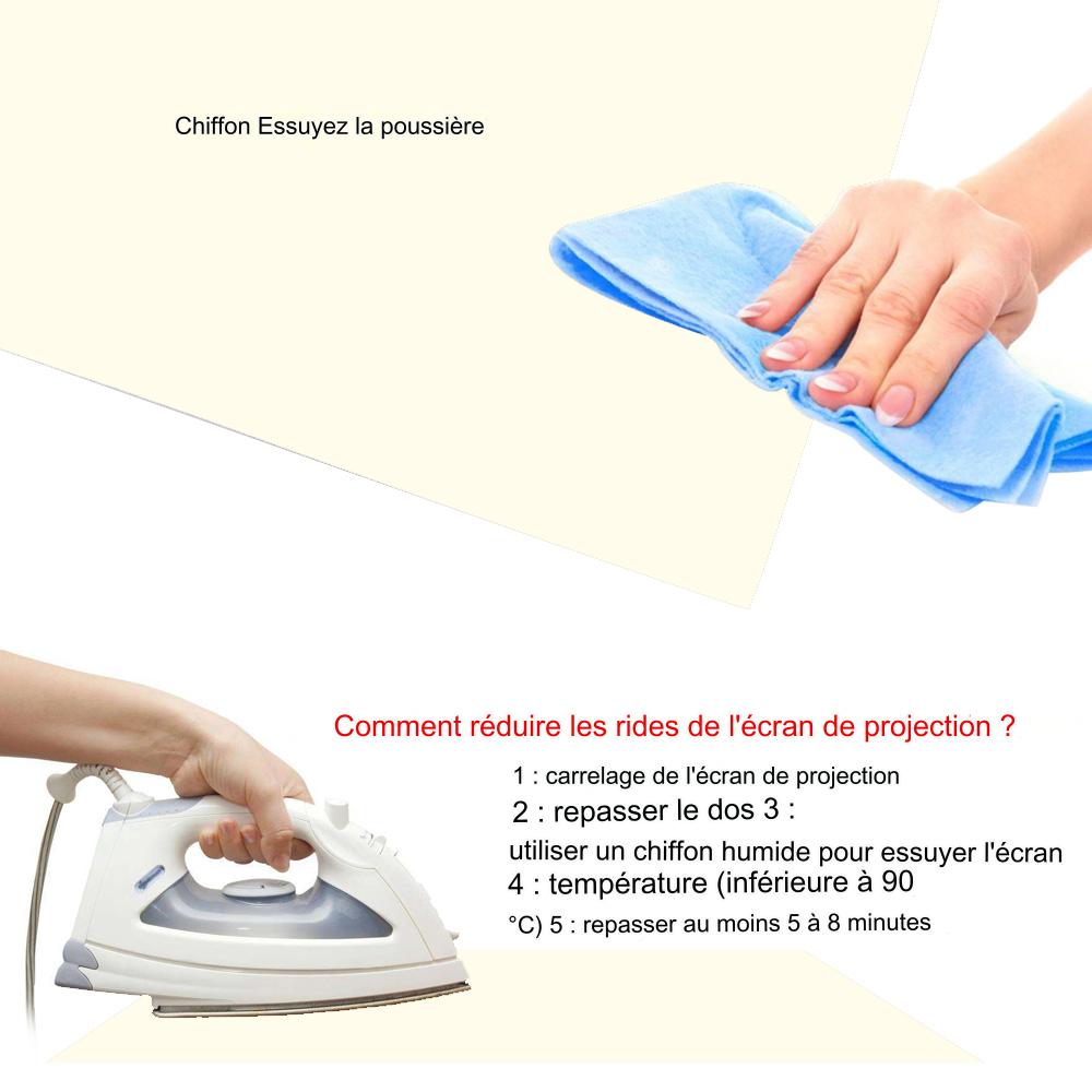 VEIDADZ écran de projecteur grille blanche Anti-lumière 16:9 écran de Projection 60 72 84 100 120 130 pouces tissu réfléchissant pour Home cinéma intérieur