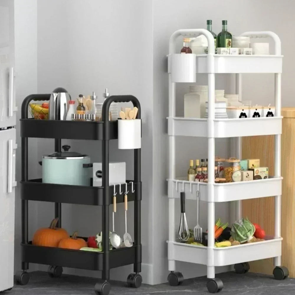 Kitchen Organizers And Storage Rack Mobile Rolling Cart Bookshelf For Bedroom Bathroom Trolley Organizer Gap Storage Rack