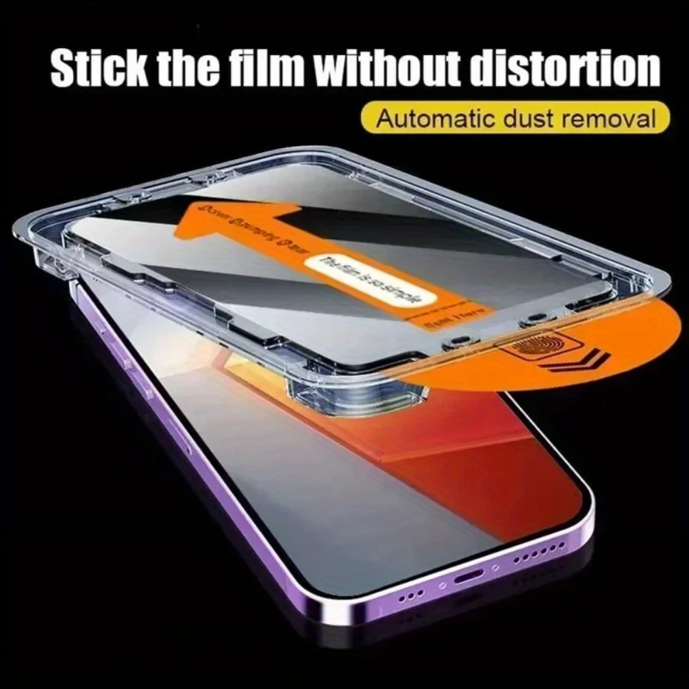 NNBILI 3 Stück oleophobe Beschichtung staubfrei einfache Installation Displayschutzfolie für iPhone 14 11 13 12 15 16 17 Pro Max 17Air Glas