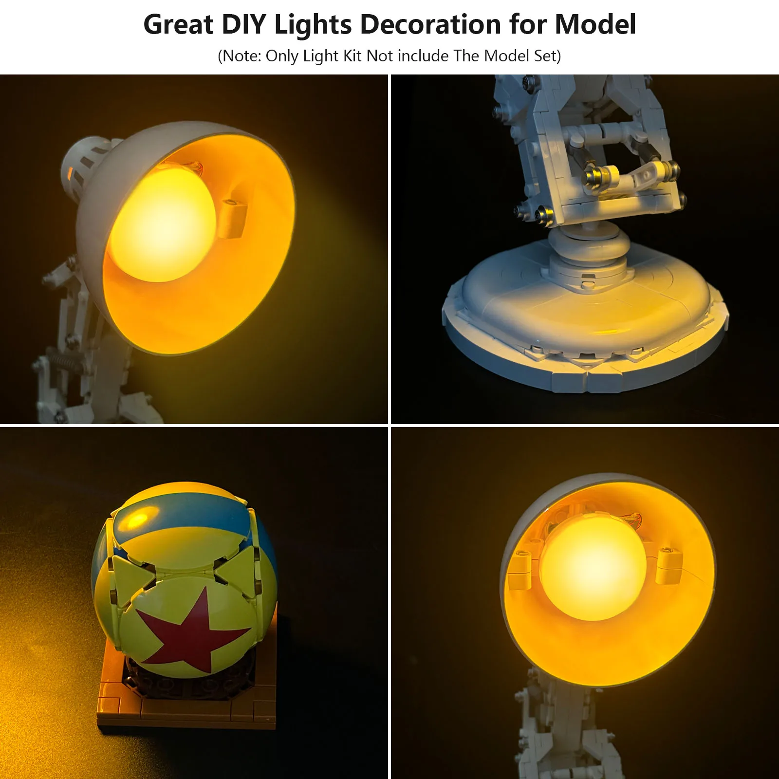 Набор светодиодных фонарей LYBMTWF 21357, подходит для строительных блоков Luxo Jr., кирпичей, игрушек-ламп «сделай сам» (модель в комплект не входит)
