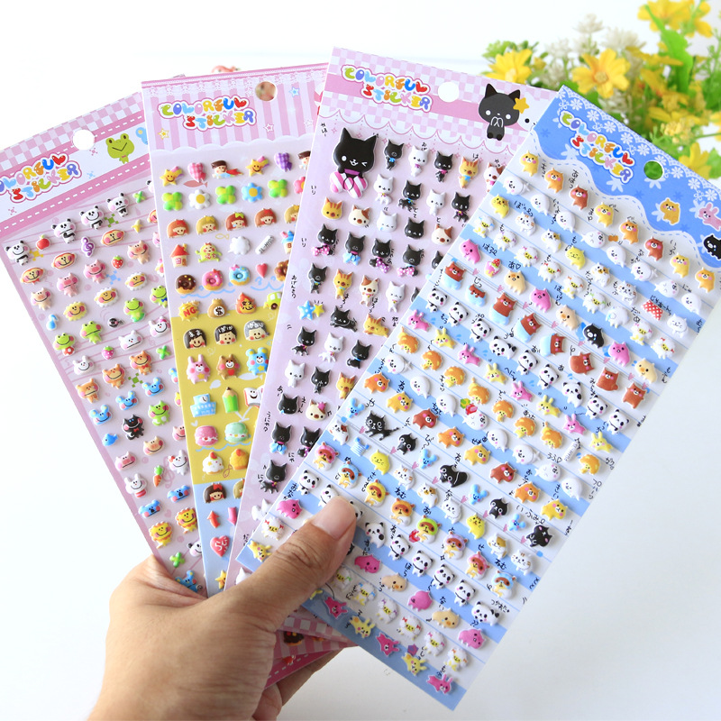 6 ชิ้น/เซ็ต Kawaii น่ารักสัตว์เล็กโฟม 3D ตกแต่งเครื่องเขียนสติกเกอร์ Scrapbooking DIY ไดอารี่อัลบั้ม Stick MINI สติกเกอร์