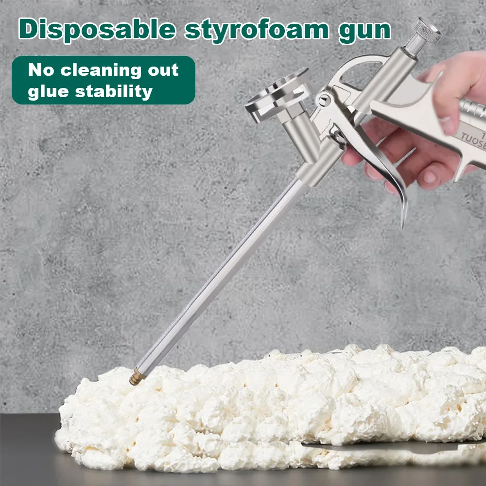 Foam Expanding Spray Gun All Metal Polyurethane Foam Sealant Foaming Jet Glue Gun Manual Sealant Caulking Tool House Renovation