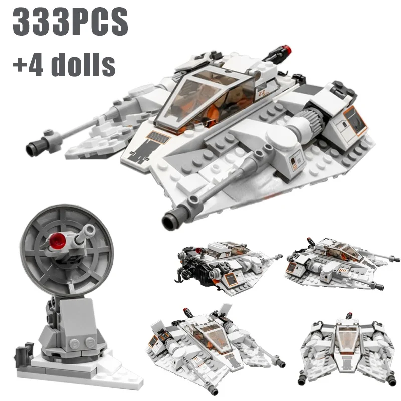 ของเล่นร้อน 75259 309PCS Air Combat เครื่องบินเรือ Space War Snowspeeder Action ประกอบอาคารบล็อกของเล่นอิฐของขวัญวันเกิด