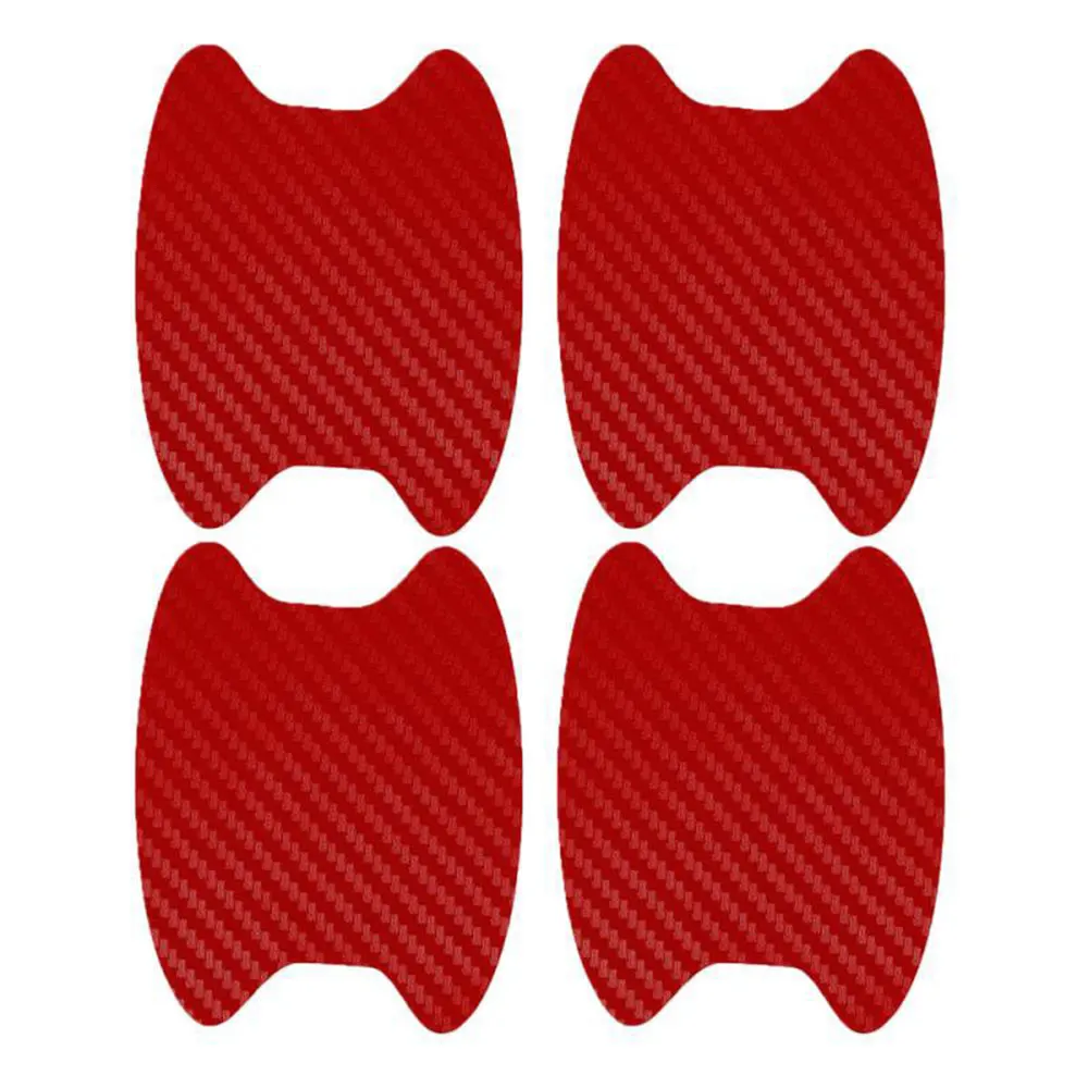 4 Cái/bộ Sợi Carbon Cửa Ô Tô Cốc Trầy Xước Dán Bên Ngoài Chống Thấm Nước Tự Động Cửa Bát Miếng Dán