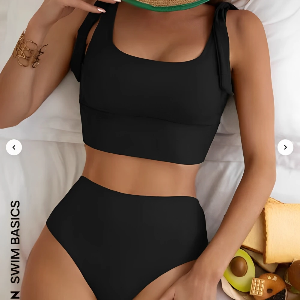 2024 zwei Stück String Bikini Aushöhlen Hohe Taille Bademode Weiblichen Badeanzug Frauen Badegäste Baden Badeanzug Bademode Sommer