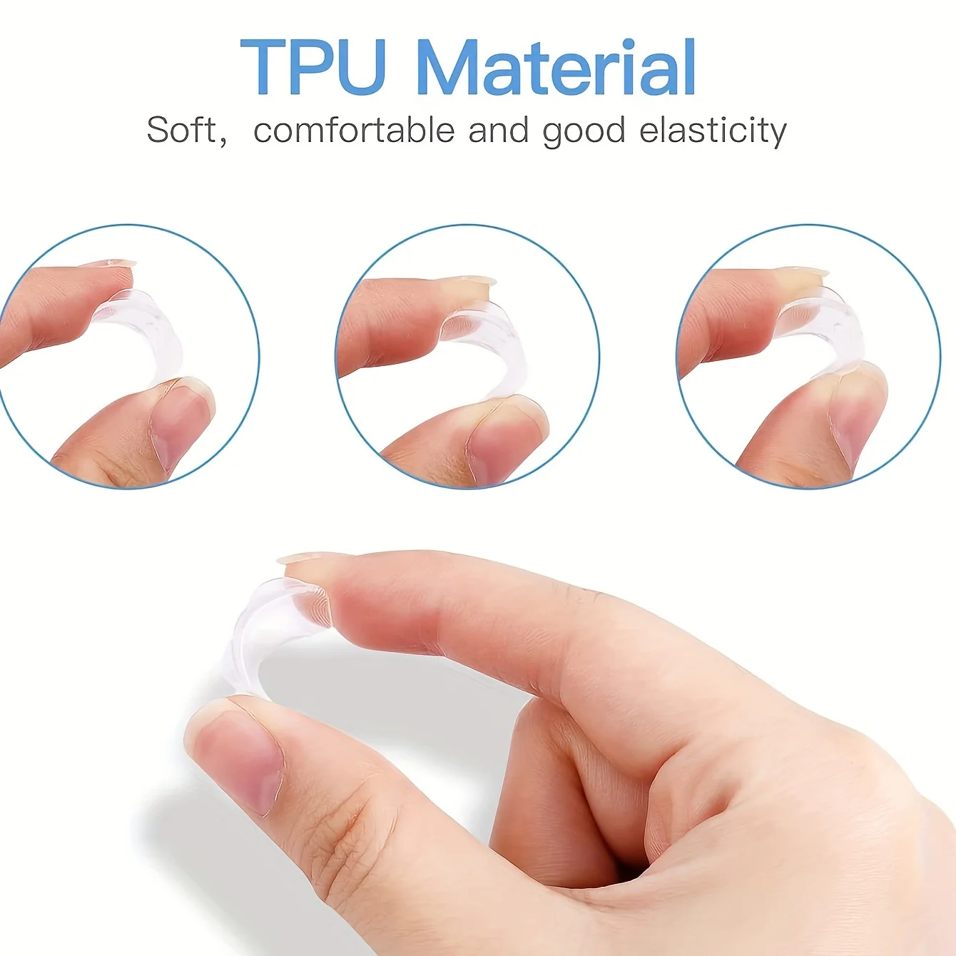 Ajustador de tamaño de anillo transparente Invisible, 8 Uds., para anillos sueltos, ajustador de anillo, reductor de medición, apto para cualquier anillo, herramientas ajustables