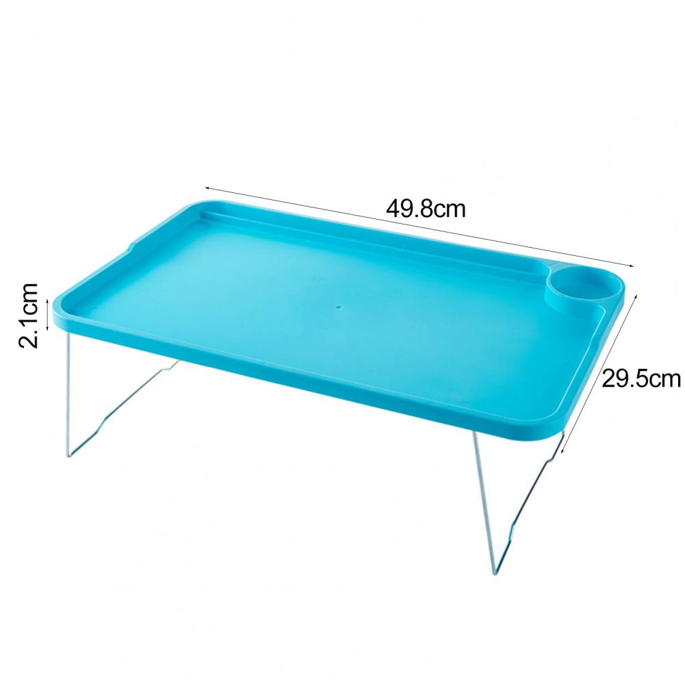 Laptop Bed Table Portable Folding Laptop Table with Cup Holder for Student Dormitory Sofa Stable Strong Load-bearing Bed Tray