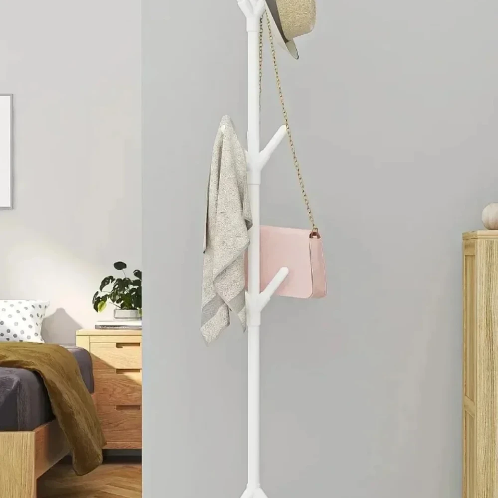Portátil móvel piso de pé roupas rack ramo árvore design multi gancho cabide organizador armazenamento resistente para casa sala