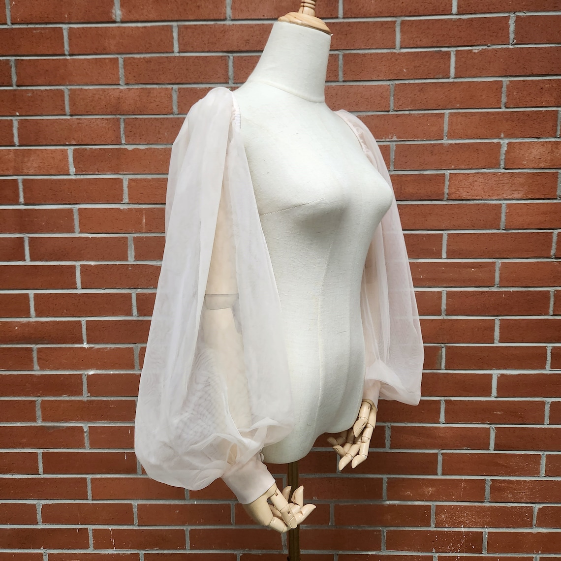 Hochzeitsaccessoires Puffy Full Sleeves Tüll Brauthandschuhe Transparente Handschuhe Brautaccessoires Ärmel