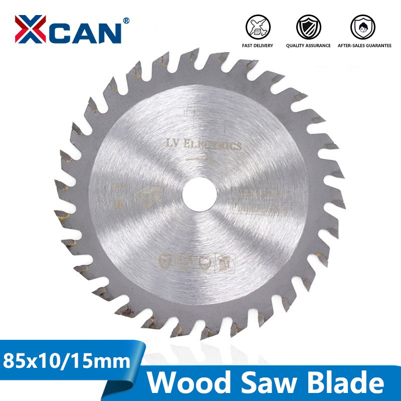 XCAN 미니 원형 톱날, 고품질 목재 절단날, 카바이드 팁 절단 디스크, 85x10mm, 15mm, 24T, 30T, 36T, 1 개