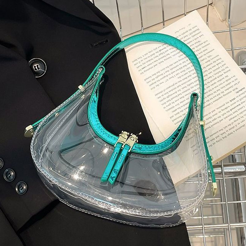 2025 verão avançado sensorial axilas saco para mulheres prata transparente geléia saco mini moda saco