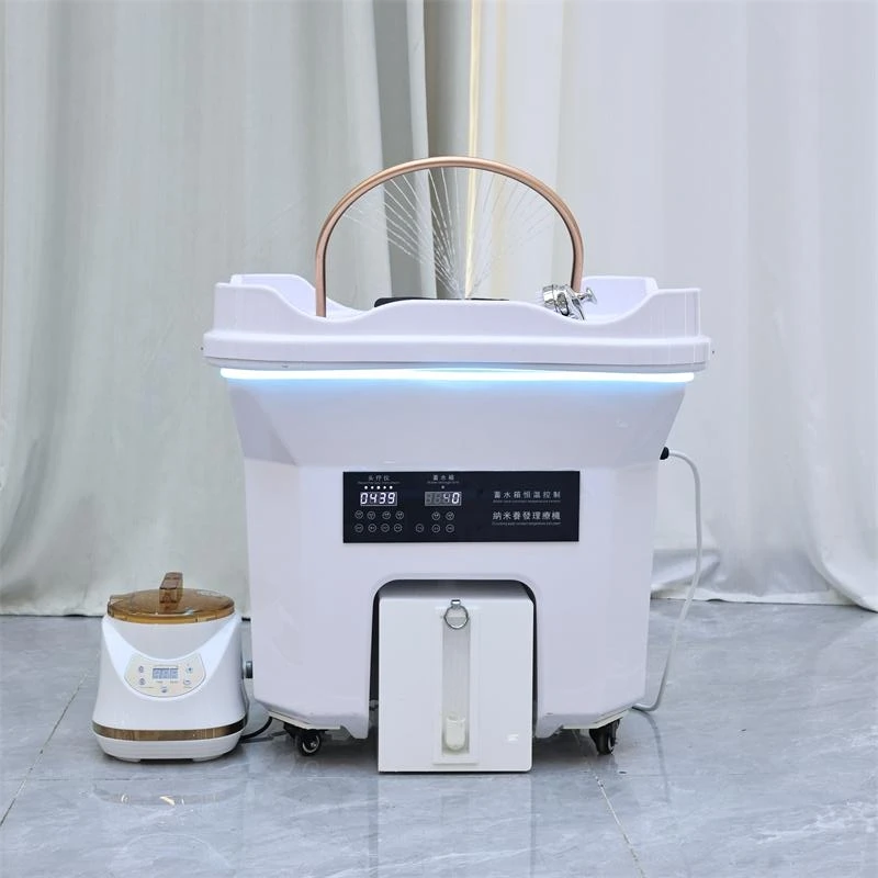 2025 Kopf Spa Bett Shampoo Stuhl Friseursalon Möbel Gegenstrom Flush Tragbare Schönheitssalon Massage Spa Center Ausrüstung