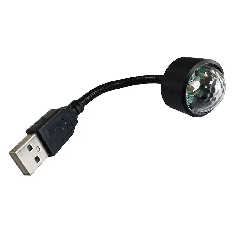 カラフルなLEDナイトライト,車の音声制御ムードライト,USB,車の常夜灯,運転の装飾